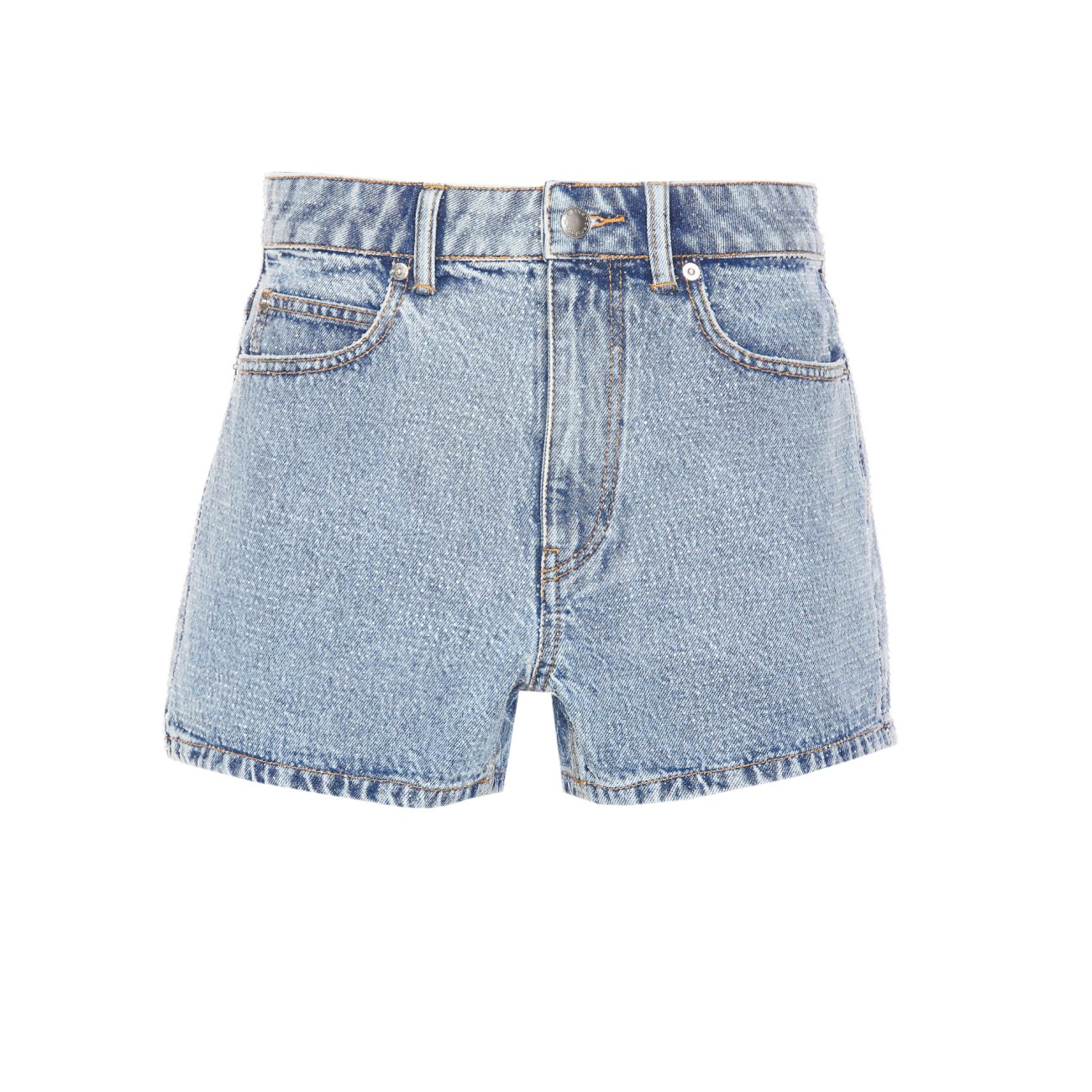 ショートパンツ ALEXANDER WANG Women Shorts  Burmudas 1WC2244306 486 Blue Alexander Wang Shorty high-rise Denim Shorts | Blue | FARFETCH