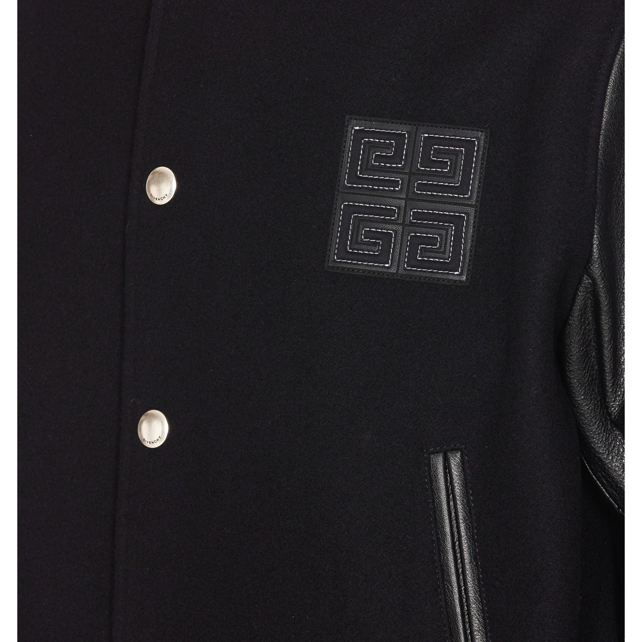 4G VARSITY WOOL AND LEATHER JACKET BM011S6Y3K/001 | Bruna Rosso