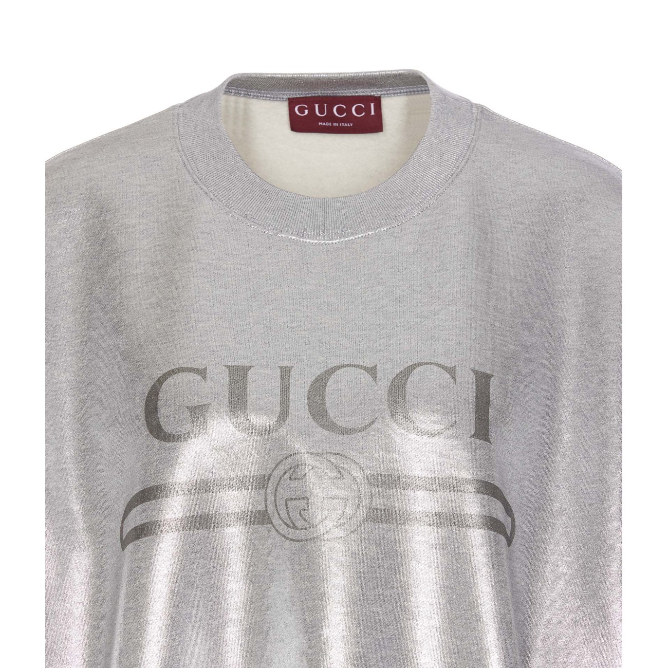 その他 GUCCI SS25 Laminated logo sweatshirt (813611XJG0Z 1275) GUCCI LOGO LAMINATED SWEATSHIRT 813611/XJG0Z1275 | Bruna Rosso