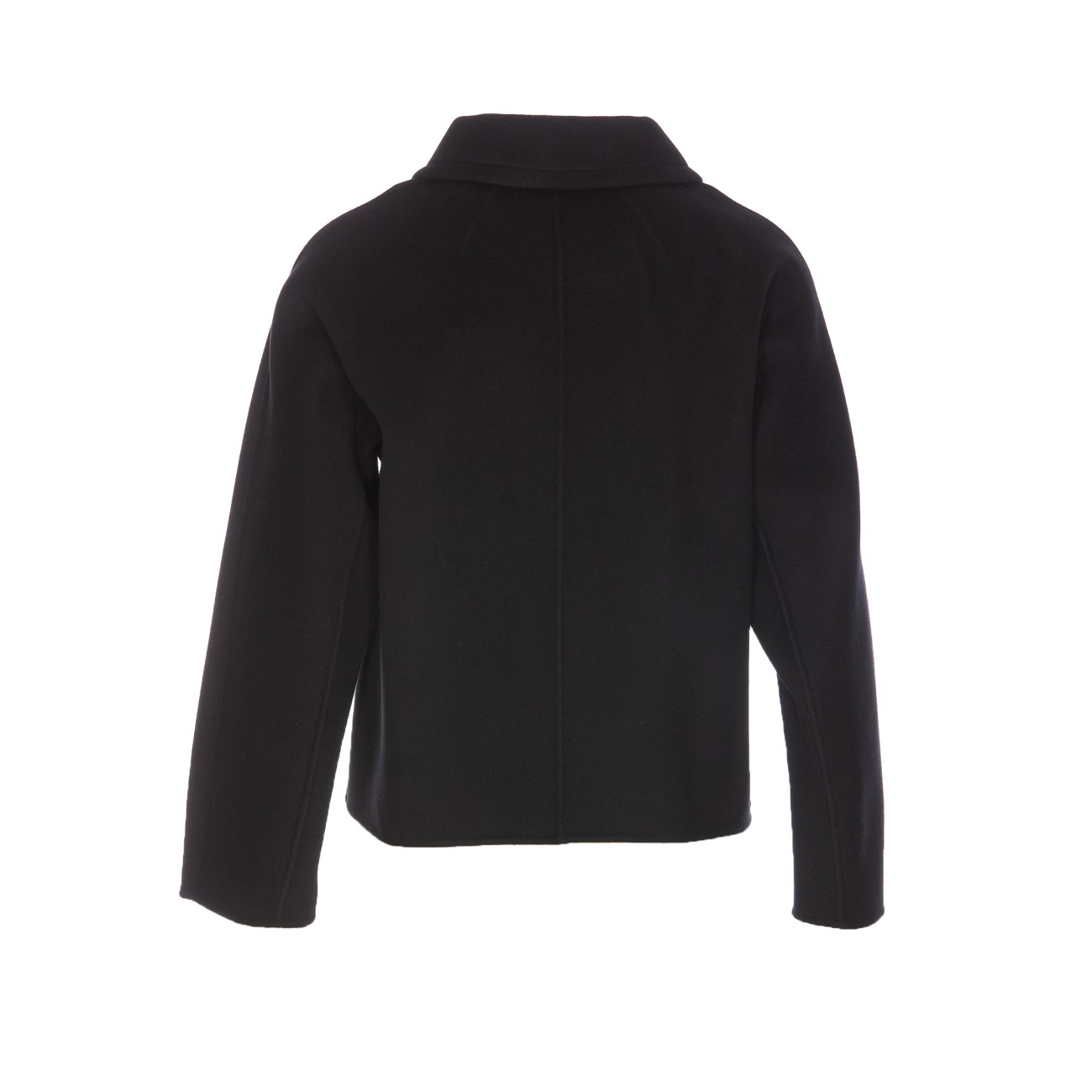 'S Max Mara Sogno ジャケット Single-breasted double-faced wool jacket, black | 