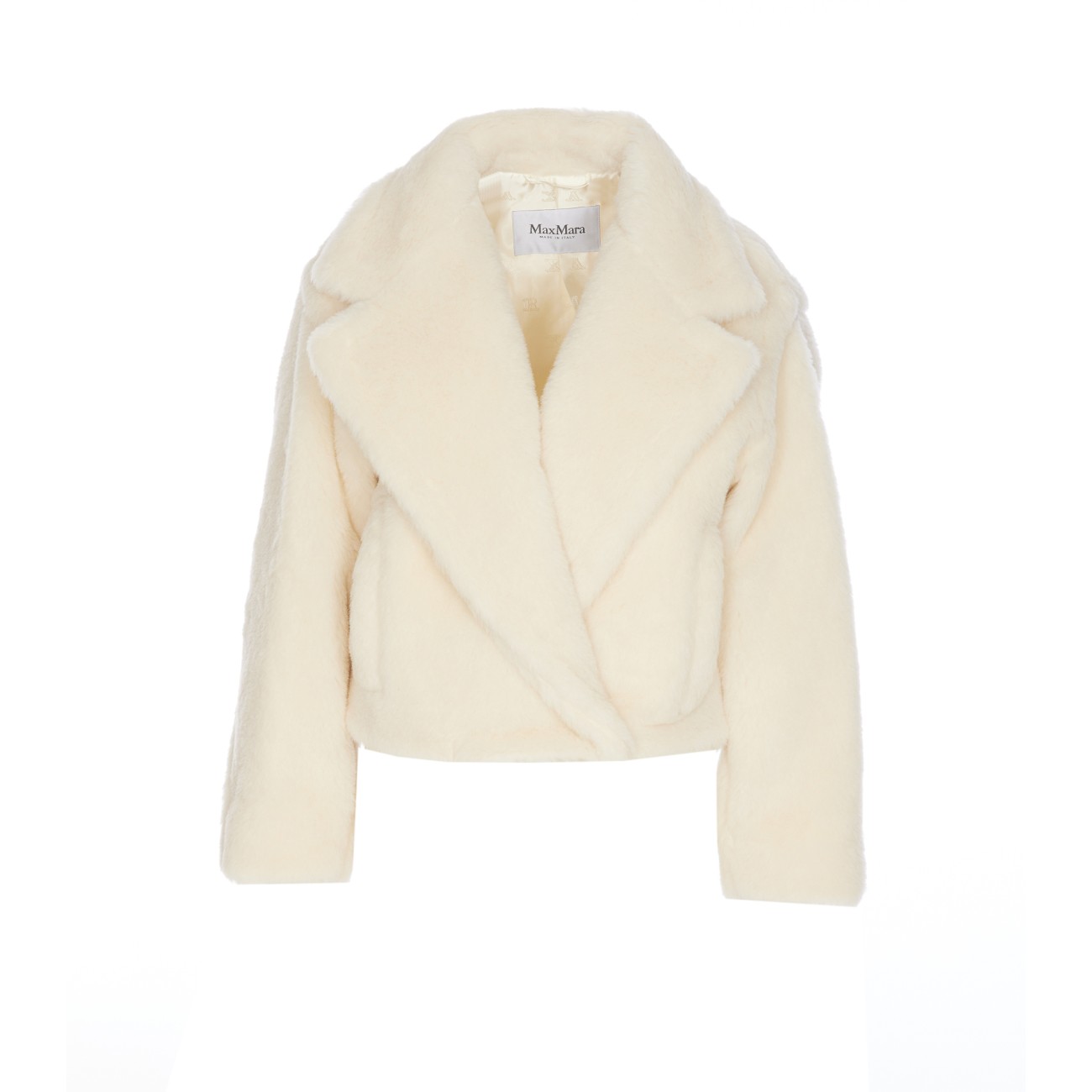 TEDDY BEAR ICONコートCROP OGGERI Cropped Teddy Bear Icon Coat in alpaca and wool, mauve