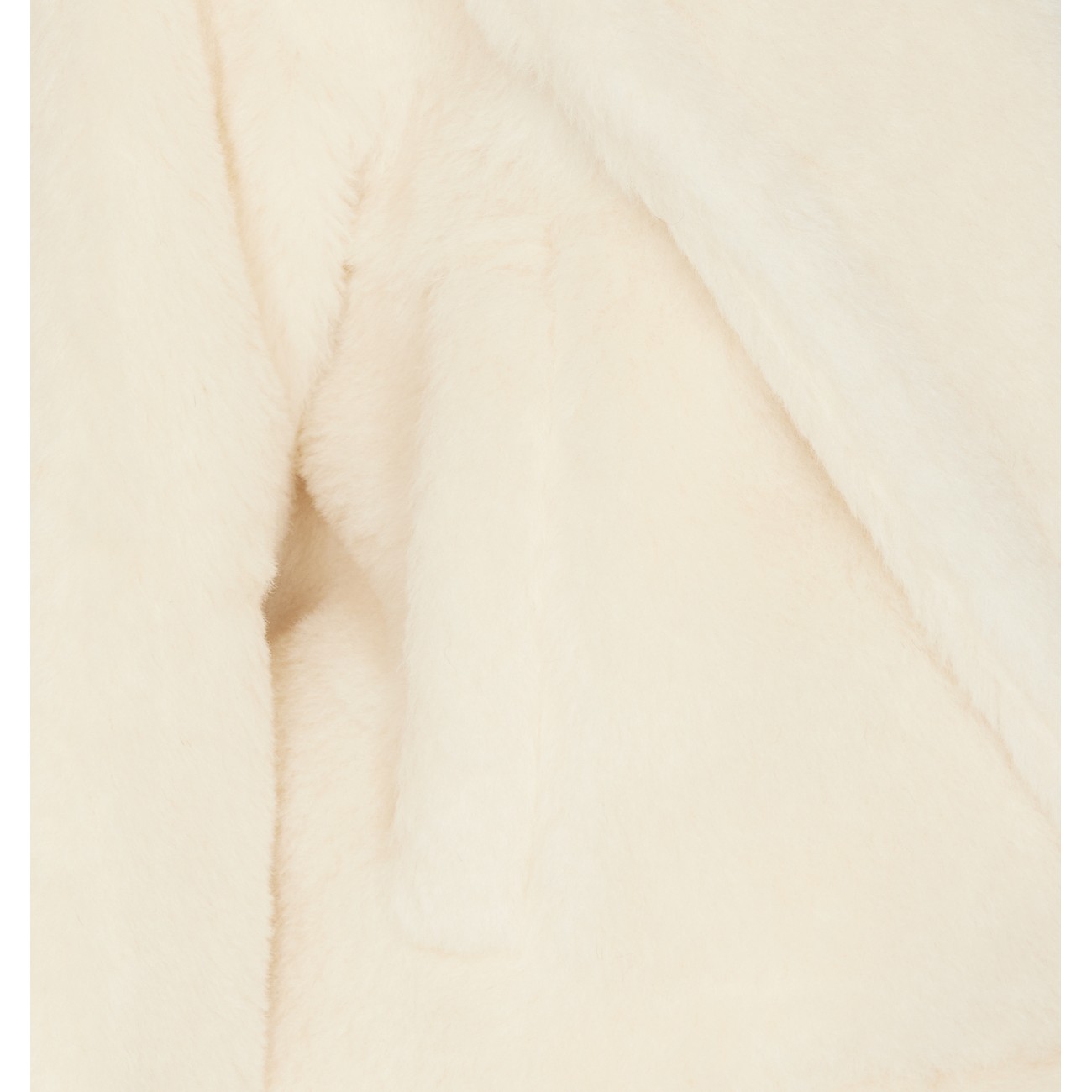 【Max Mara】OGGERI TEDDY BEAR ICON CROP COAT Cropped Teddy Bear Icon Coat in alpaca and wool, white