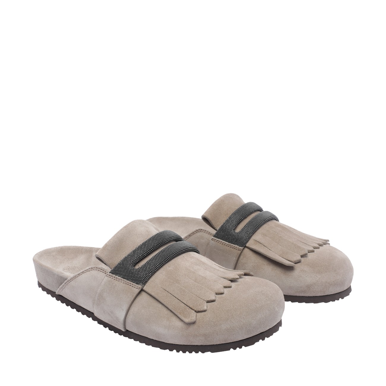 サンダル・ミュール BRUNELLO CUCINELLI Rafialeather sabot BRUNELLO CUCINELLI Rafialeather sabot (BRUNELLO CUCINELLI