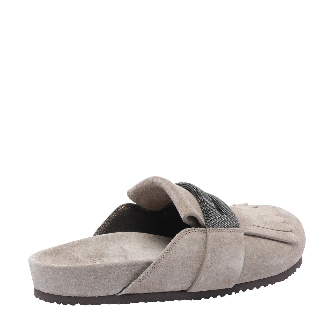 【関税&送料込】Brunello Cucinelli Sabot Raffia sabot style mules in brown