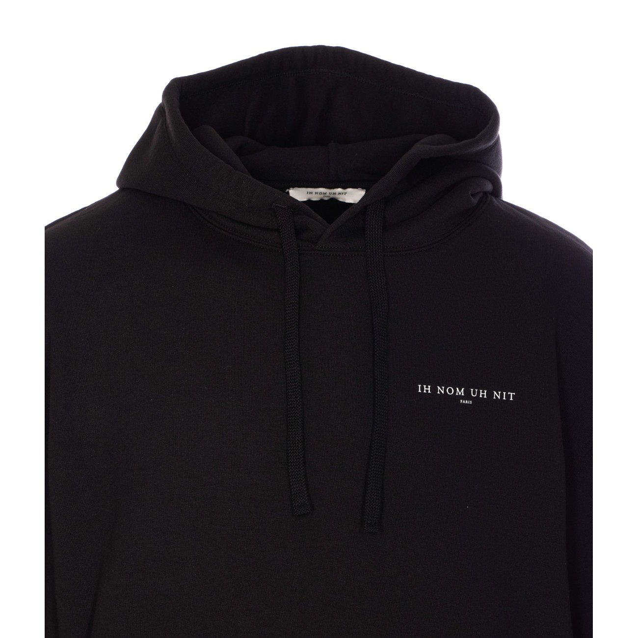 パーカー・フーディ IH NOM UH NIT SS25 HOODIE (NUS25252 009) Black hoodied sweatshirt ih num uh nit - men - IH NOM UH NIT