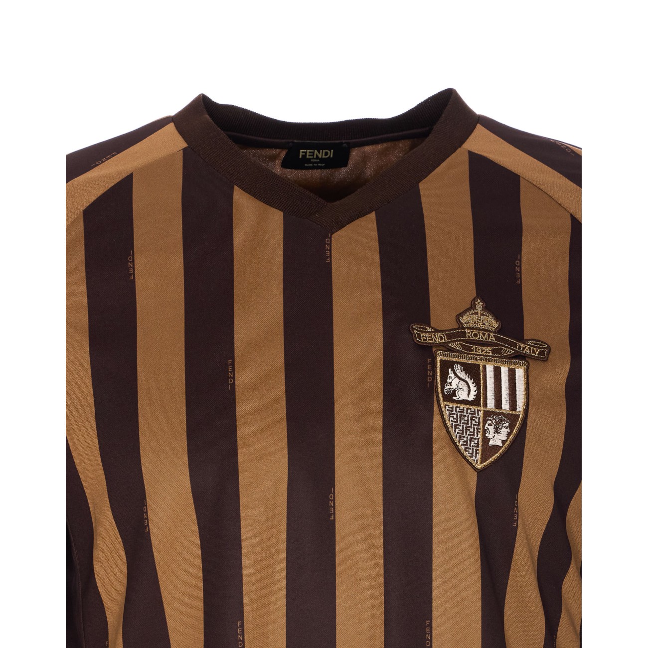 Tシャツ・カットソー Fendi FENDI CREST PEQUIN STRIPE T-SHIRT FENDI CREST PEQUIN STRIPE T-SHIRT FAF747/AU8TF13IZ | Bruna Rosso