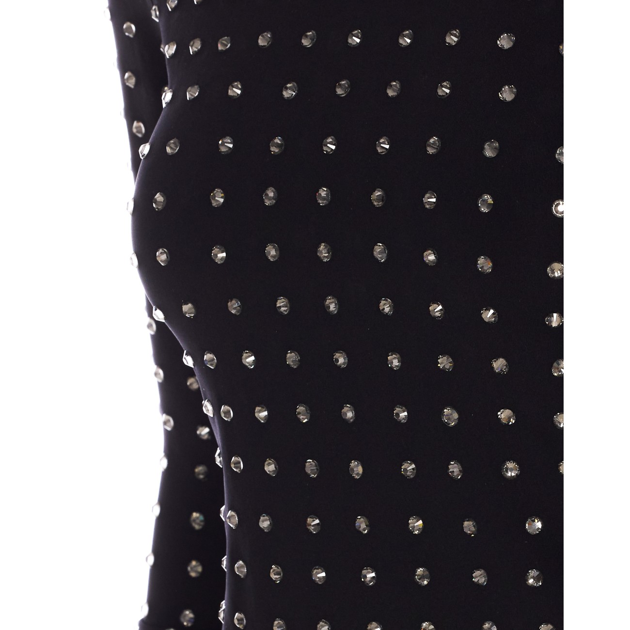 Tシャツ・カットソー SPORTMAX NEGUS JERSEY SCUBA STRASS TSHIRT Scuba jersey T-shirt with rhinestones, black | Sportmax