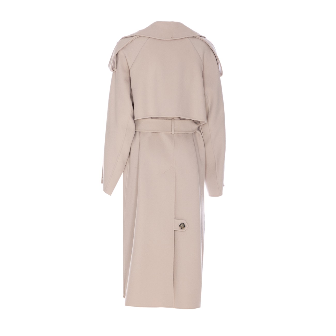 コート SPORTMAX Women Coats 2512011021600 FIORE 014 Beige Fiore belted wool coat in beige - Sportmax | Mytheresa