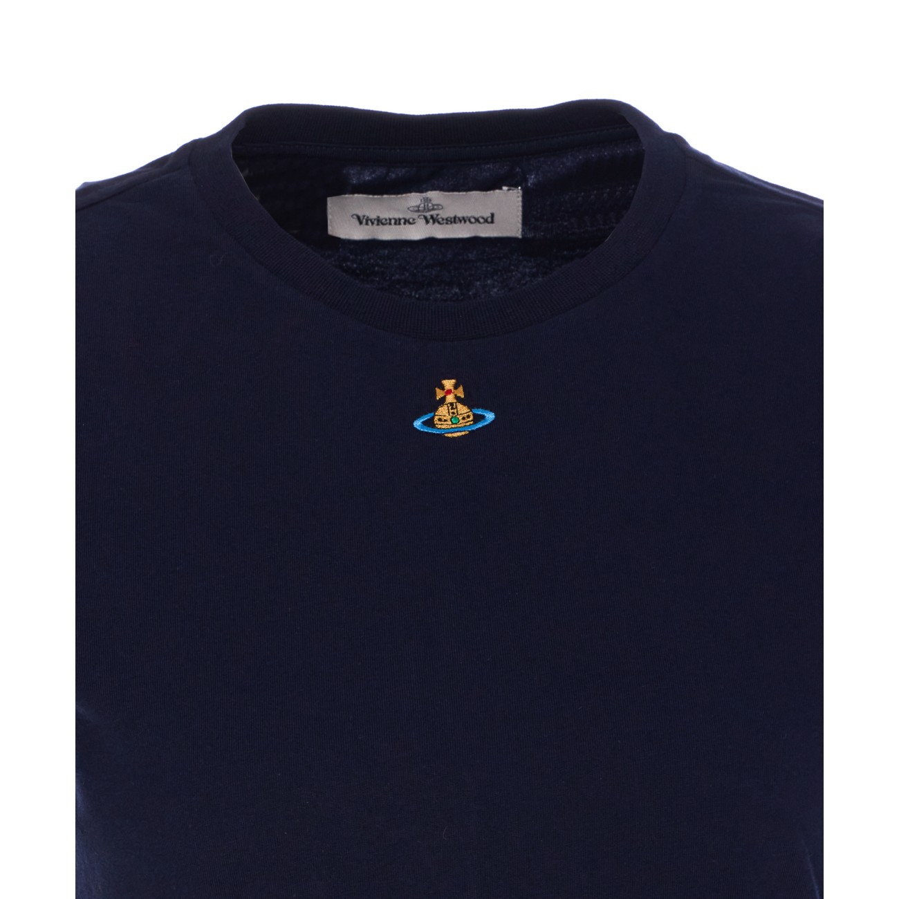 ■Vivienne Westwood■ ORB Peru Short Sleeve T-Shirt Navy 3G0 Navy Orb Peru T-Shirt by Vivienne Westwood on Sale