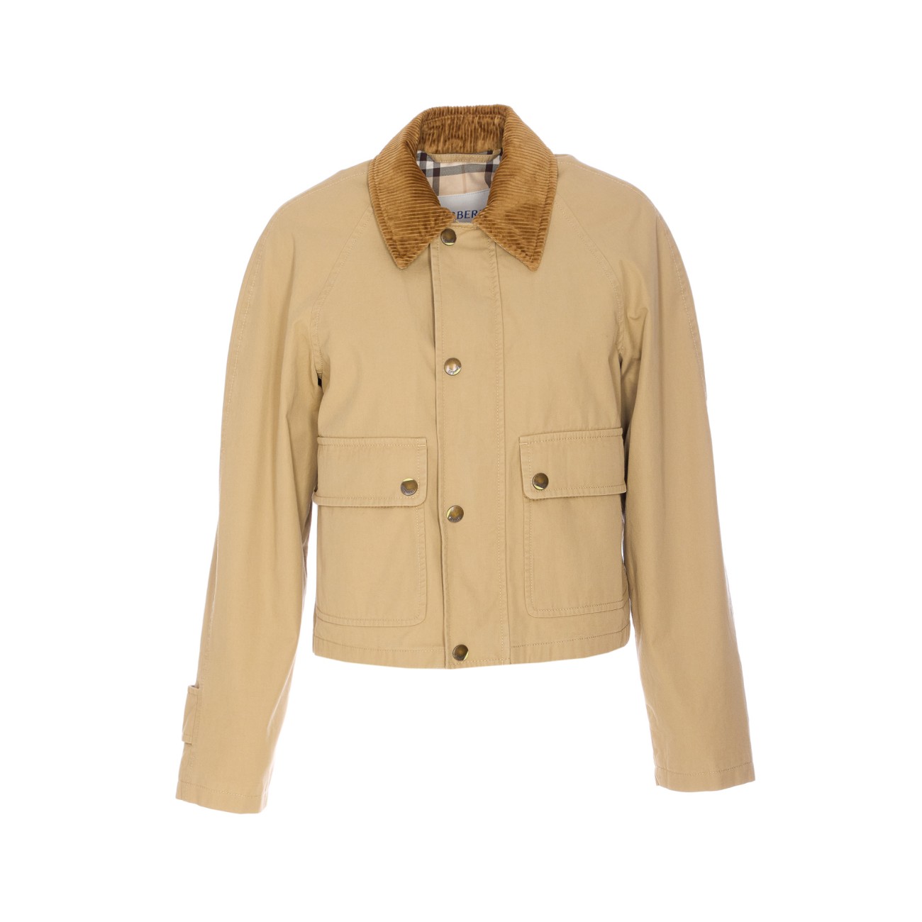 ジャケット Burberry SS25 Beige cotton jacket (8105513 A1435) BURBERRY - Cropped jacket | Leam Roma - Luxury Shopping Online