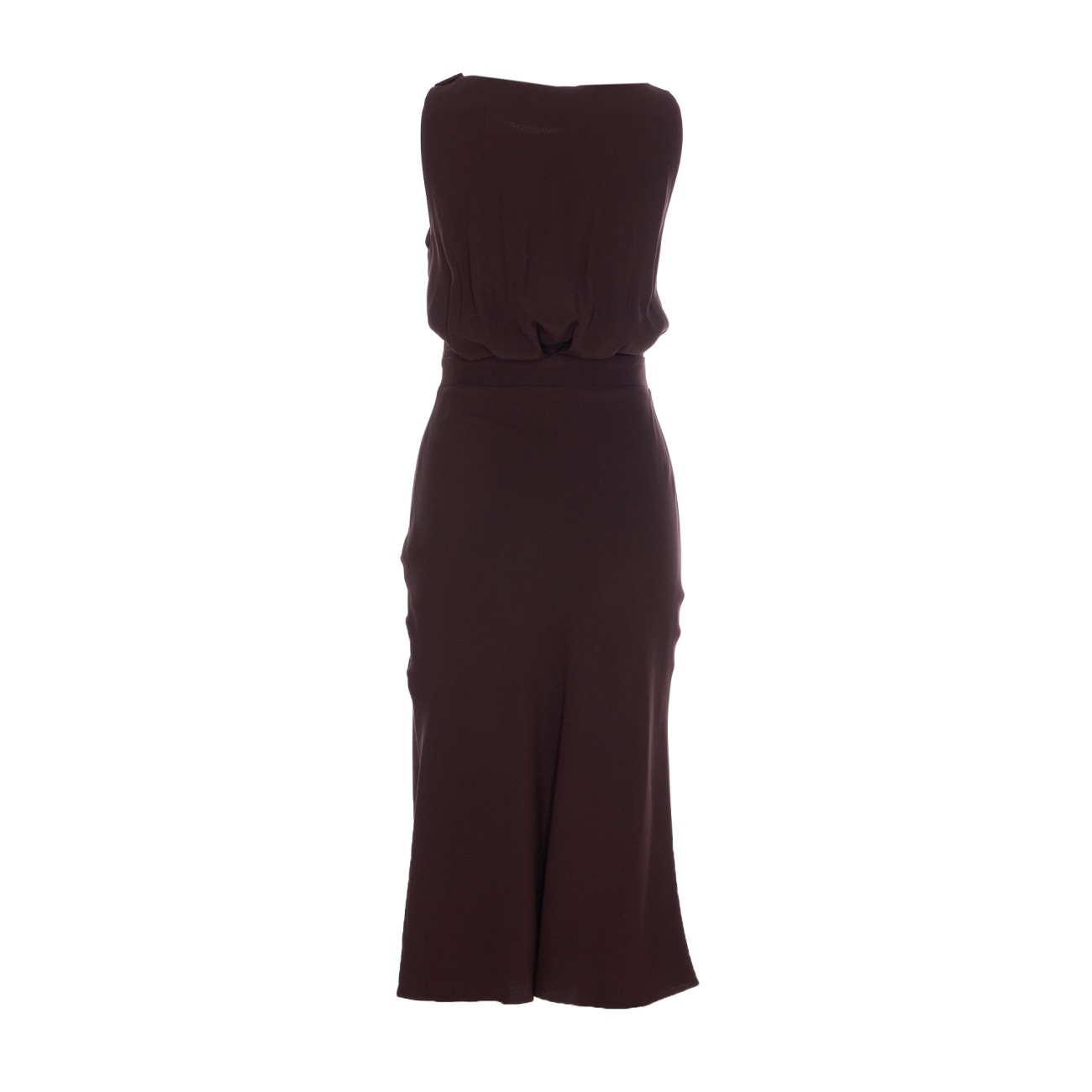 ワンピース ELISABETTA FRANCHI SATIN DRESS WITH CRISS-CROSS LACES Crêpe-back satin dress with crossover laces | Elisabetta Franchi