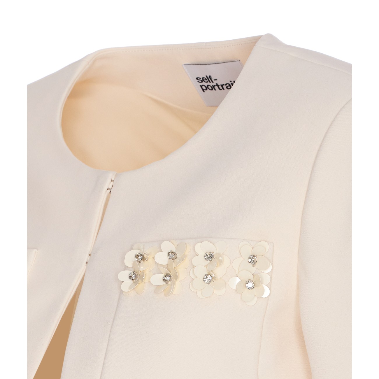 ジャケット CREAM CREPE 3D SEQUIN JACKET Cream Crepe 3D Sequin Jacket – self-portrait-US