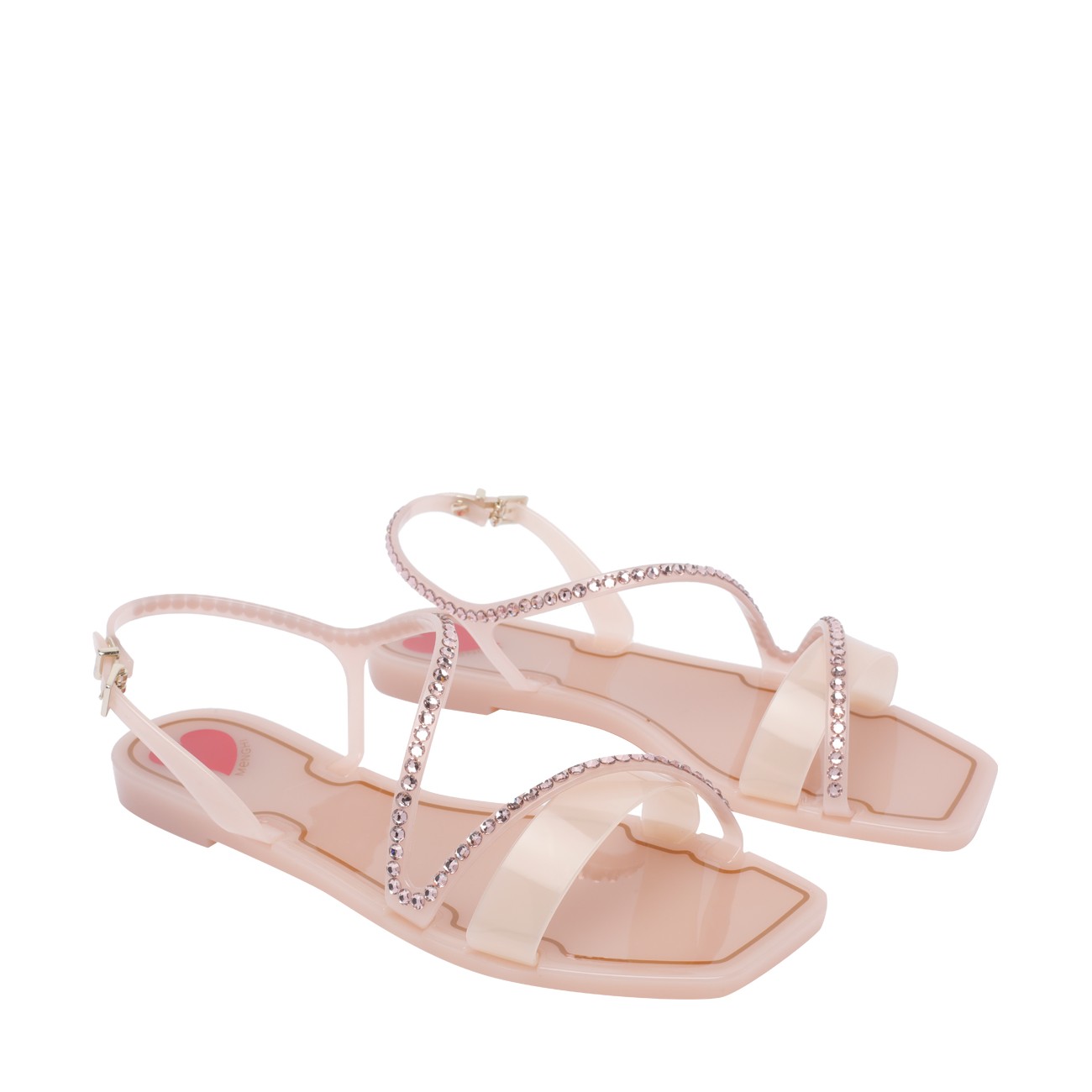 サンダル・ミュール PVC SANDALS WITH SVAROWSKI PVC SANDALS WITH SVAROWSKI 810/E/SW/NAUGE | Bruna Rosso