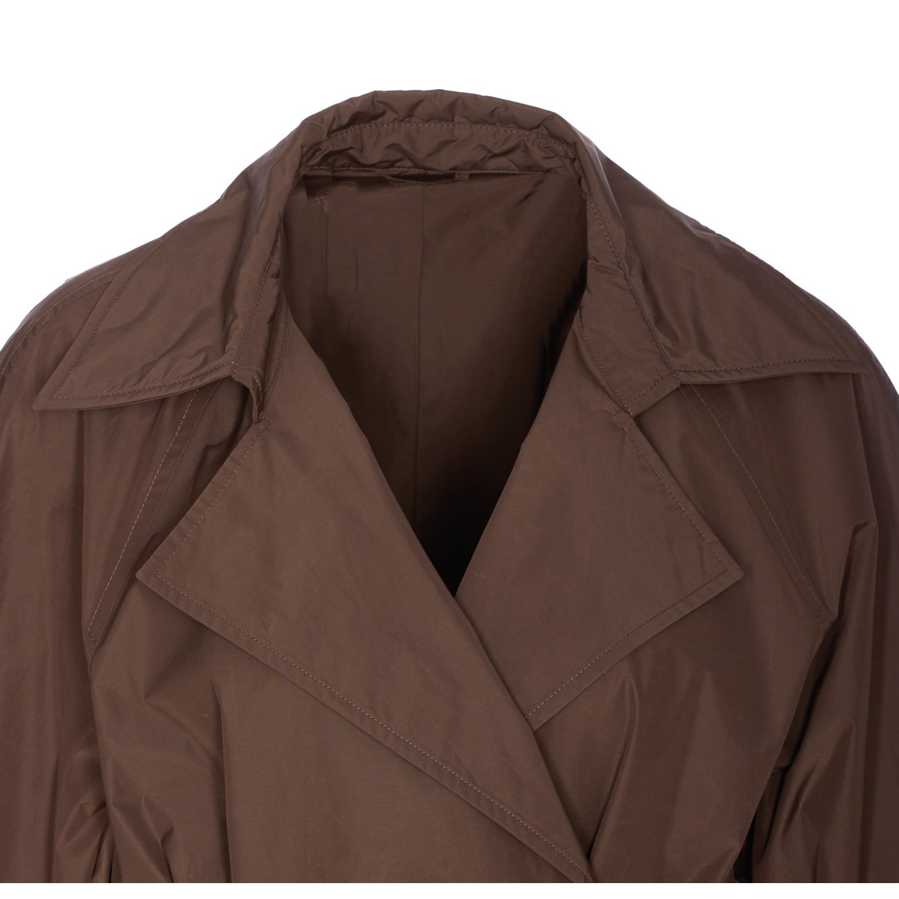 トレンチコート Brunello Cucinelli TRENCH COAT WITH JEWEL DETAIL BRUNELLO CUCINELLI Bead-embellished belted double-breasted