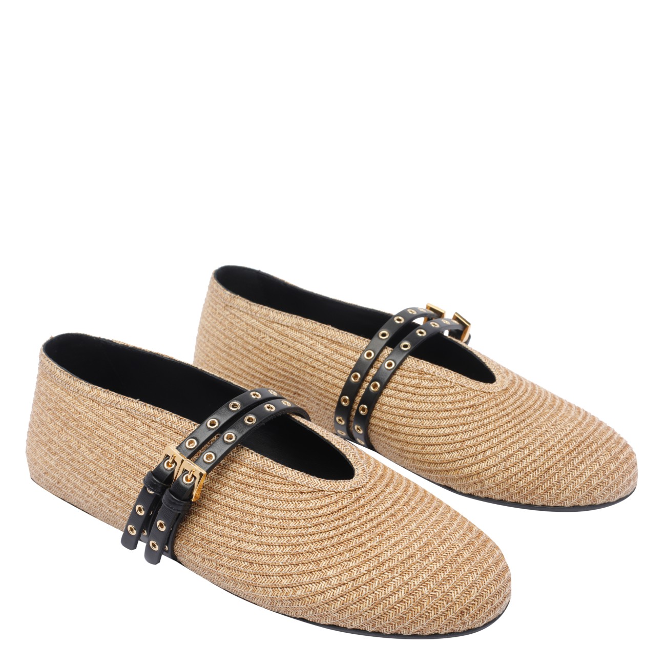 バレエシューズ PAPER STRAW FLAT BALLETS Alaïa | Paper straw nature ballet flats | Savannahs