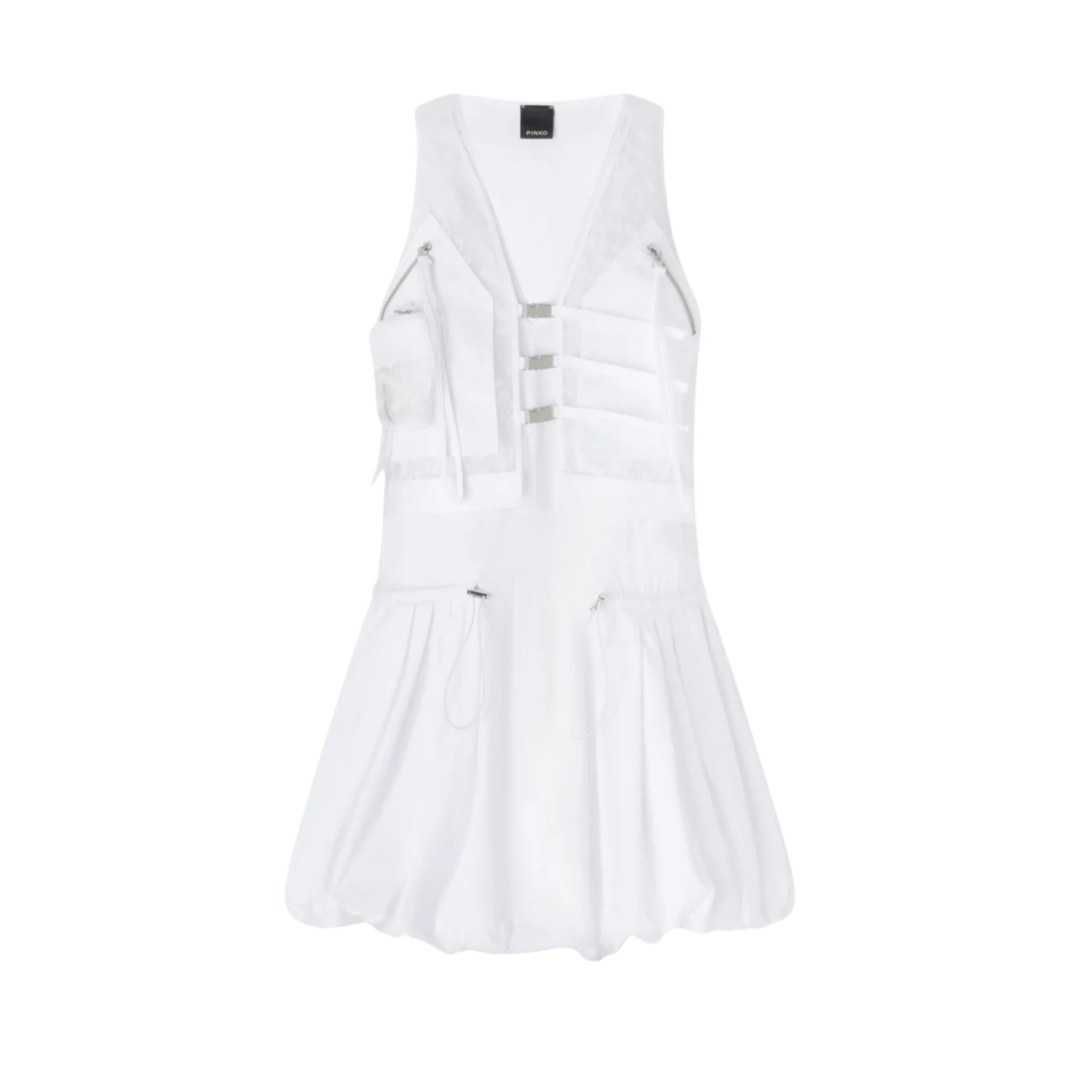 ワンピース PINKO BENNY MINI DRESS WITH BALLOON SKIRT AND WAISTCOAT BENNY MINI DRESS WITH BALLOON SKIRT AND WAISTCOAT 105305