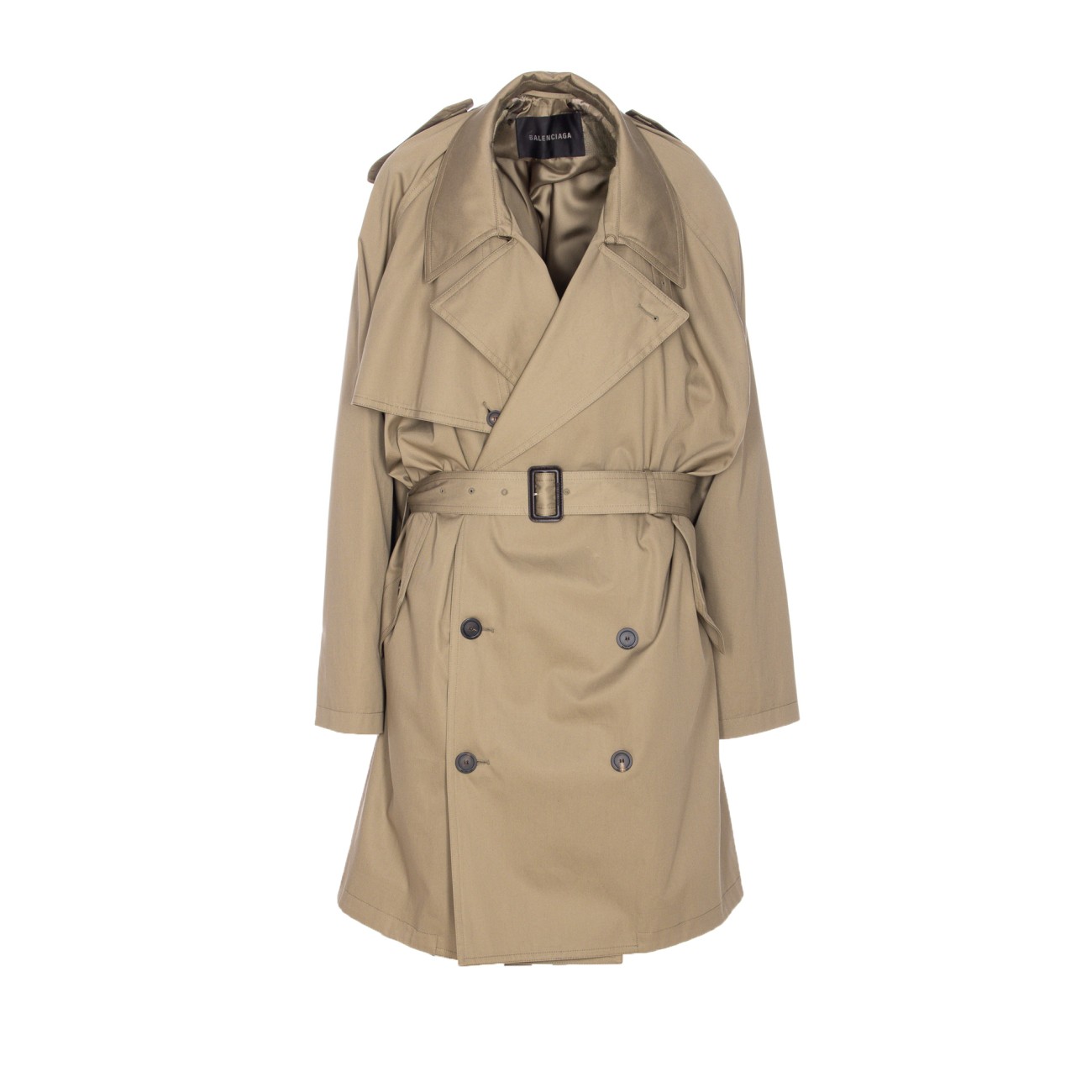 トレンチコート 25ss Balenciaga DRAPED NECK MIDI TRENCH 839117TSP139772 DRAPED NECK MIDI TRENCH 839117/TSP139772 | Bruna Rosso