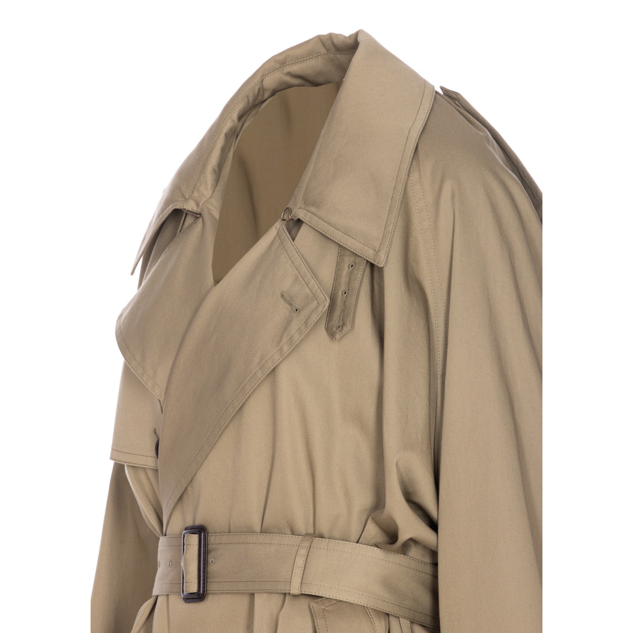 ☆要在庫確認☆ Balenciaga DRAPED NECK MIDI TRENCH Balenciaga Draped Neck Trench - Beige - Women | 839117TSP139772