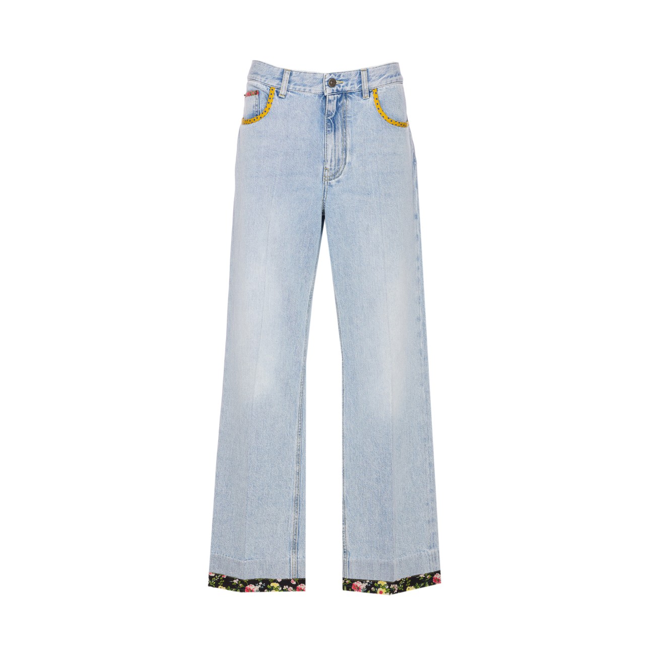 デニム・ジーパン VALENTINO FW25 EMBROIDERED DENIM PANTS (7B3DD20G94W 508) EMBROIDERED DENIM PANTS DD20G94W/508 | Bruna Rosso