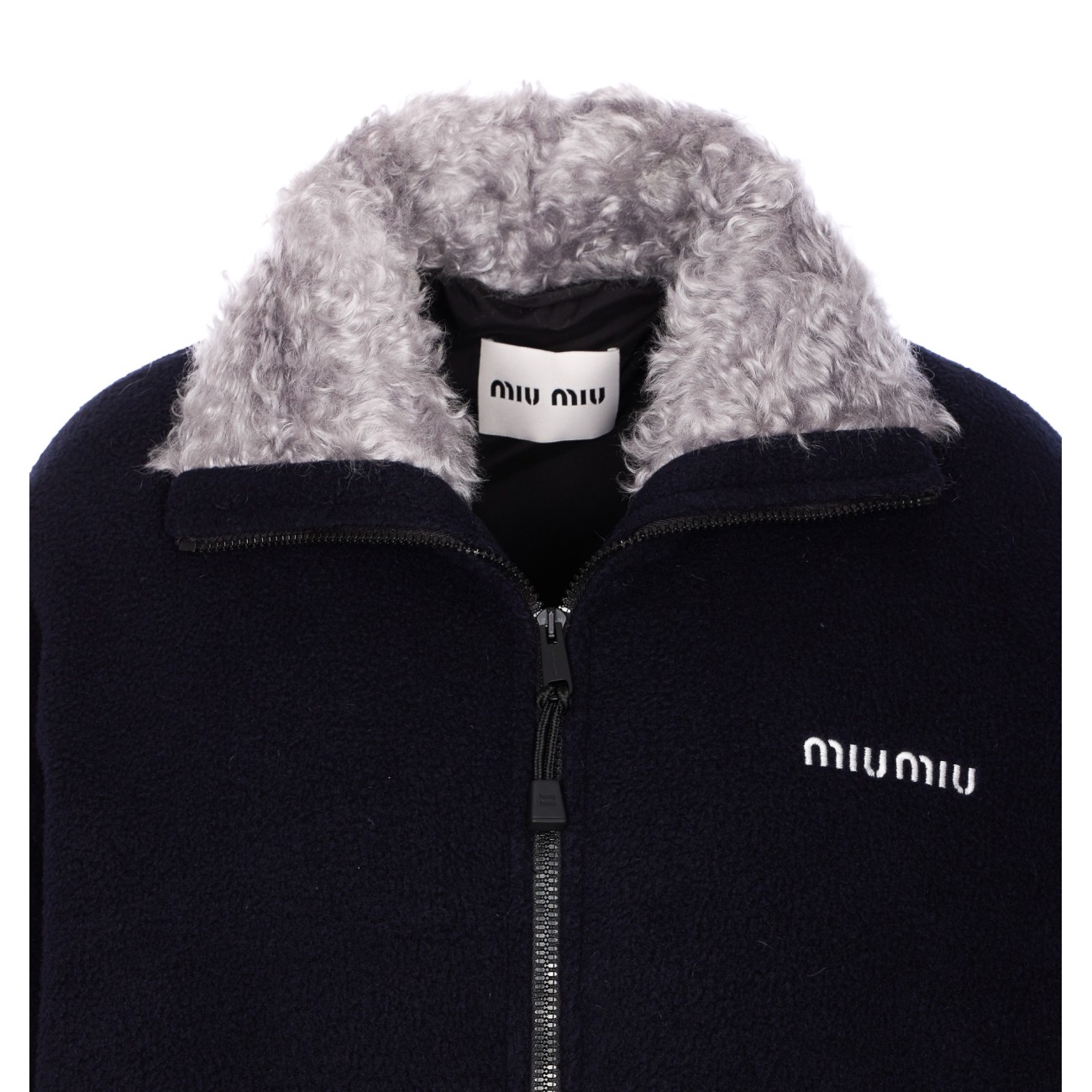 ダウンジャケット・コート MIU MIU MIU MIU LOGO DOWN JACKET Miu Miu Logo Puffer Jacket in Nero | FWRD