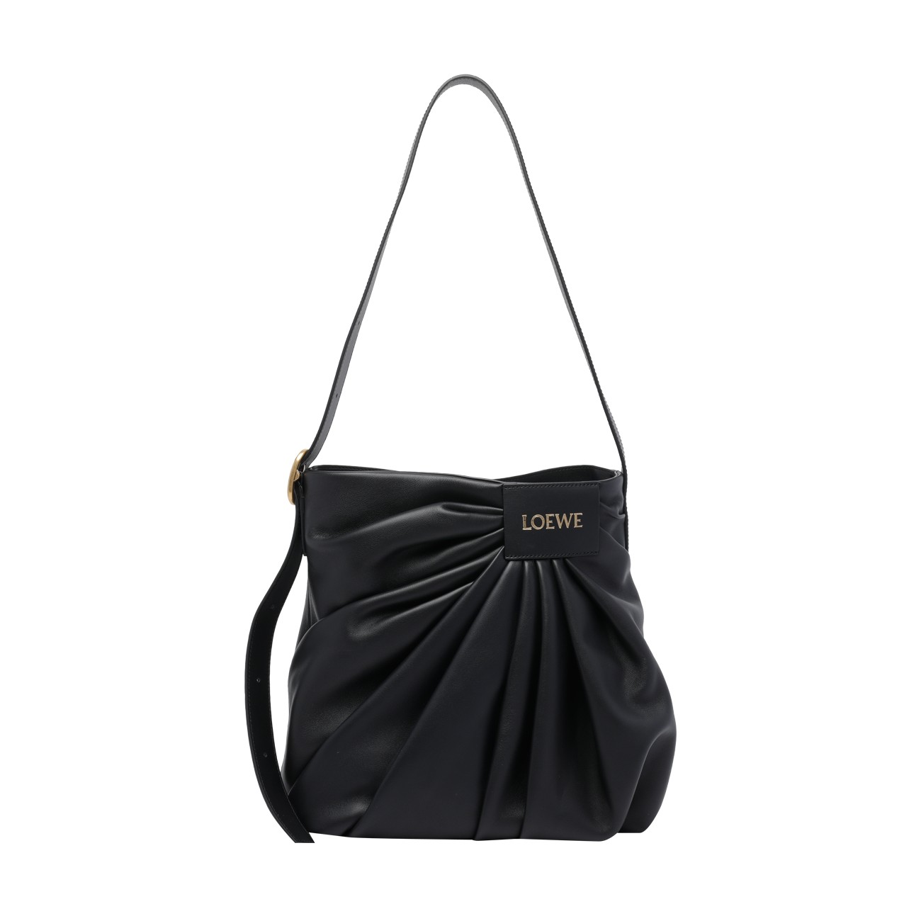 DRAPED TOTE BAG WITH LOEWE LOGO ADHBDPTX01/1100 | Bruna Rosso